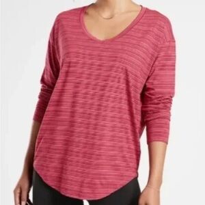 Athleta Cloudlight Stratus Women’s Long Sleeve Striped Shirt Medium